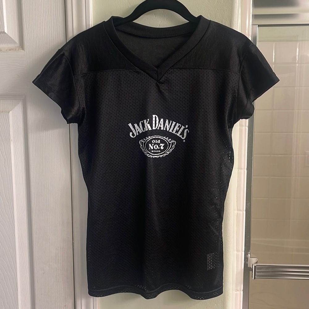 Jack Daniel’s jersey style V-neck top